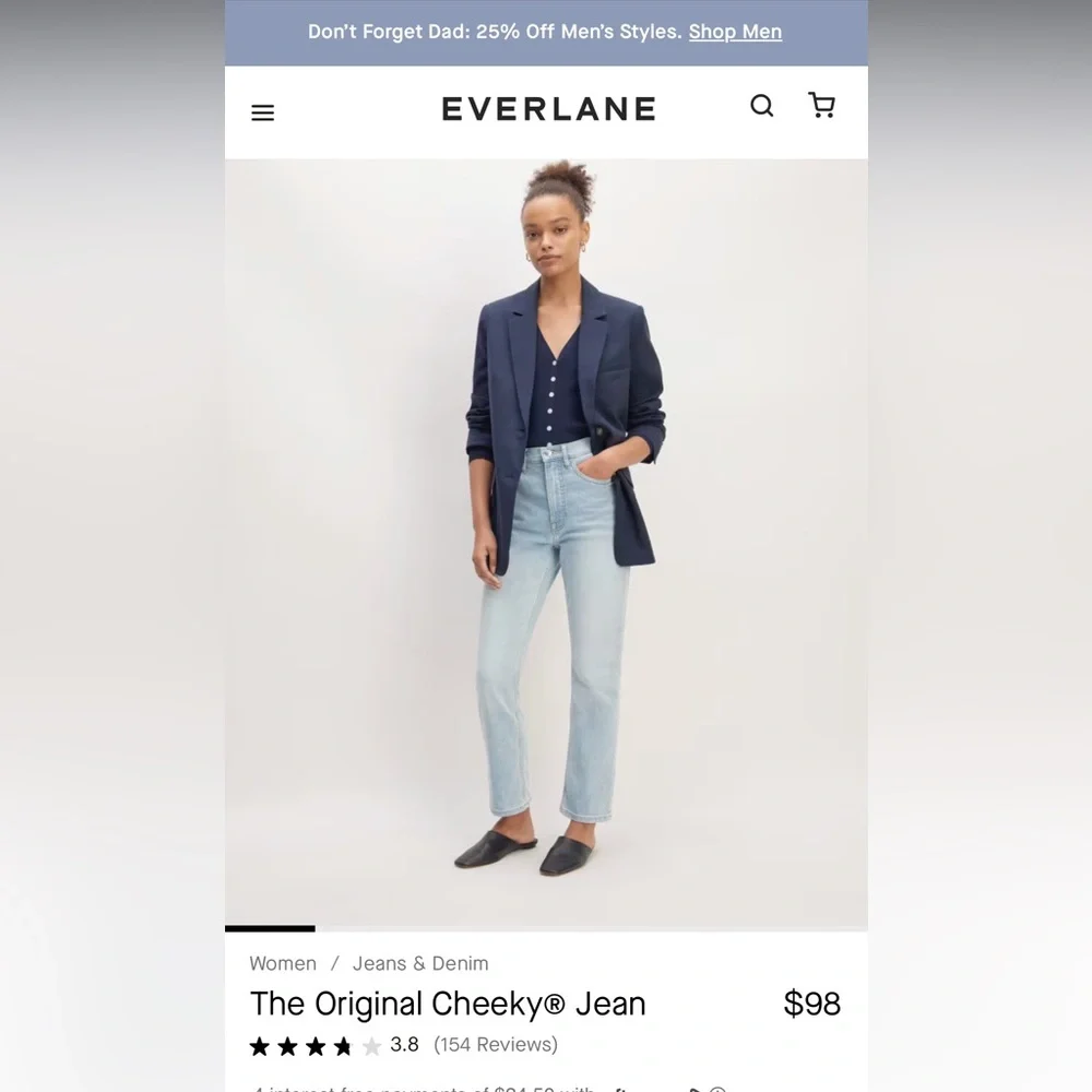 Everlane, Original Cheeky Crop Jeans, size 30 - Picture 2 of 5